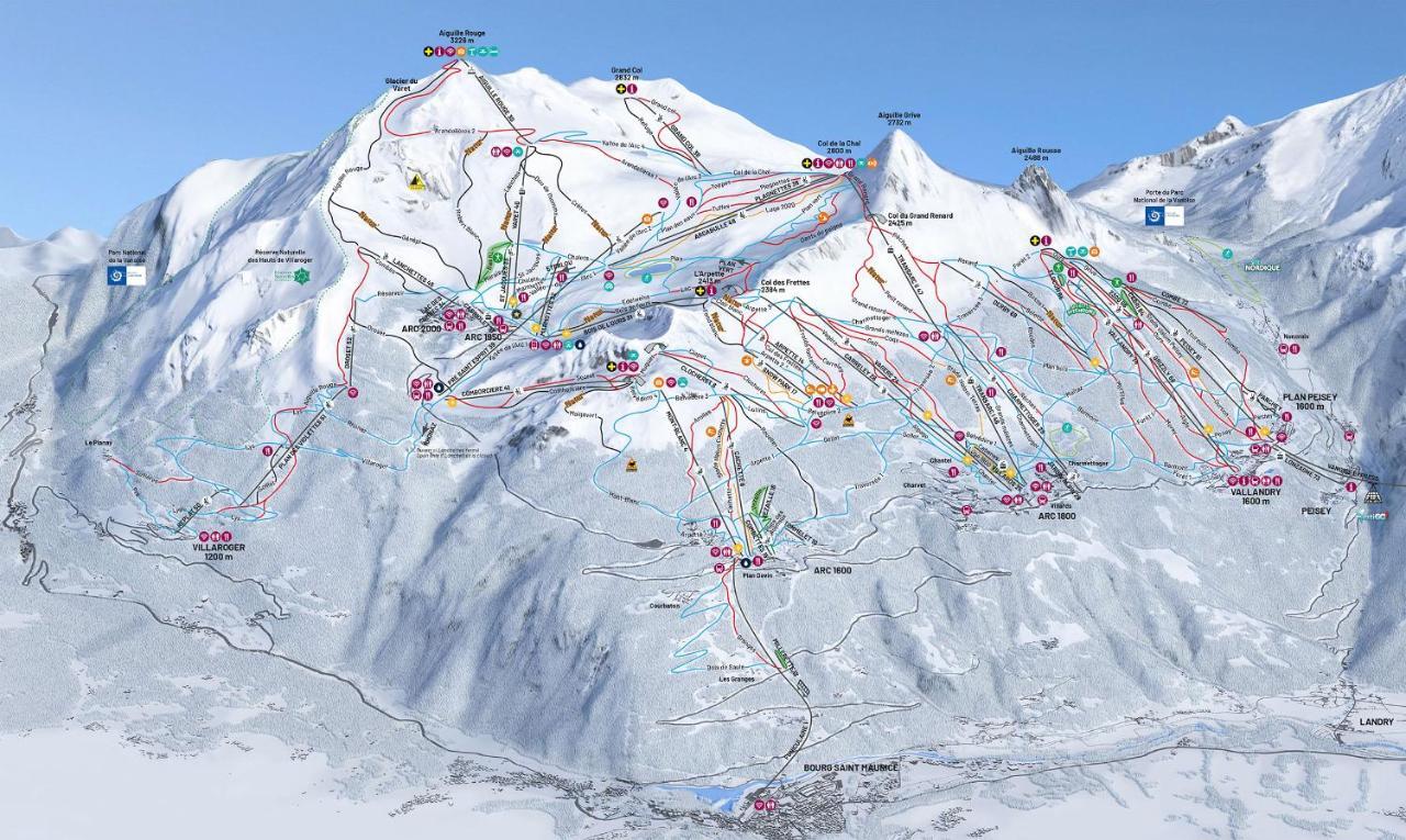 Spacious Ski-In Ski-Out Apartment 4-6 Pax, 161 Sources De Marie Arc 1950 Les Arcs  外观 照片